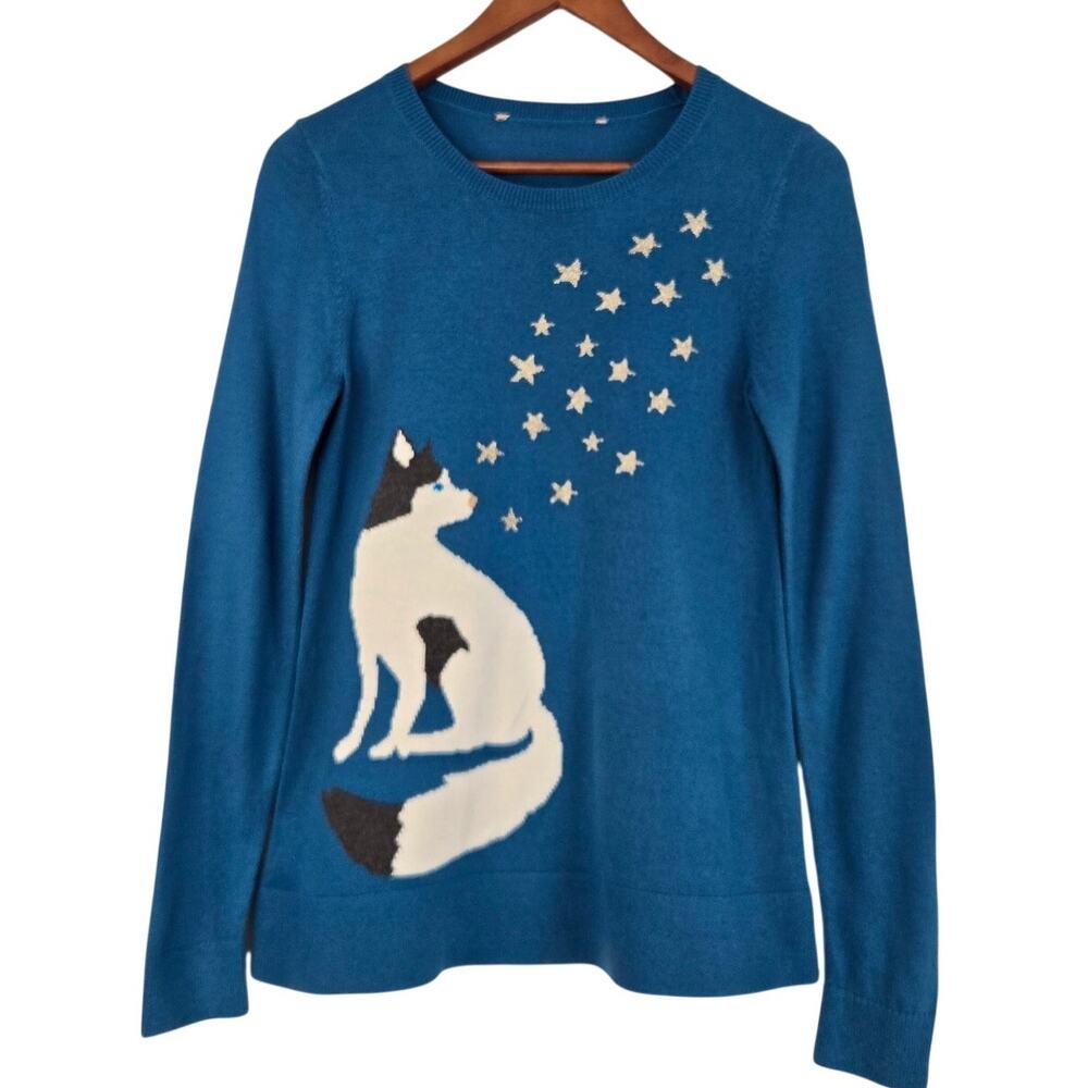 Loft Teal Celestial Husky Star Sweater Quirky Preppy Twee Whimsigoth Size XS